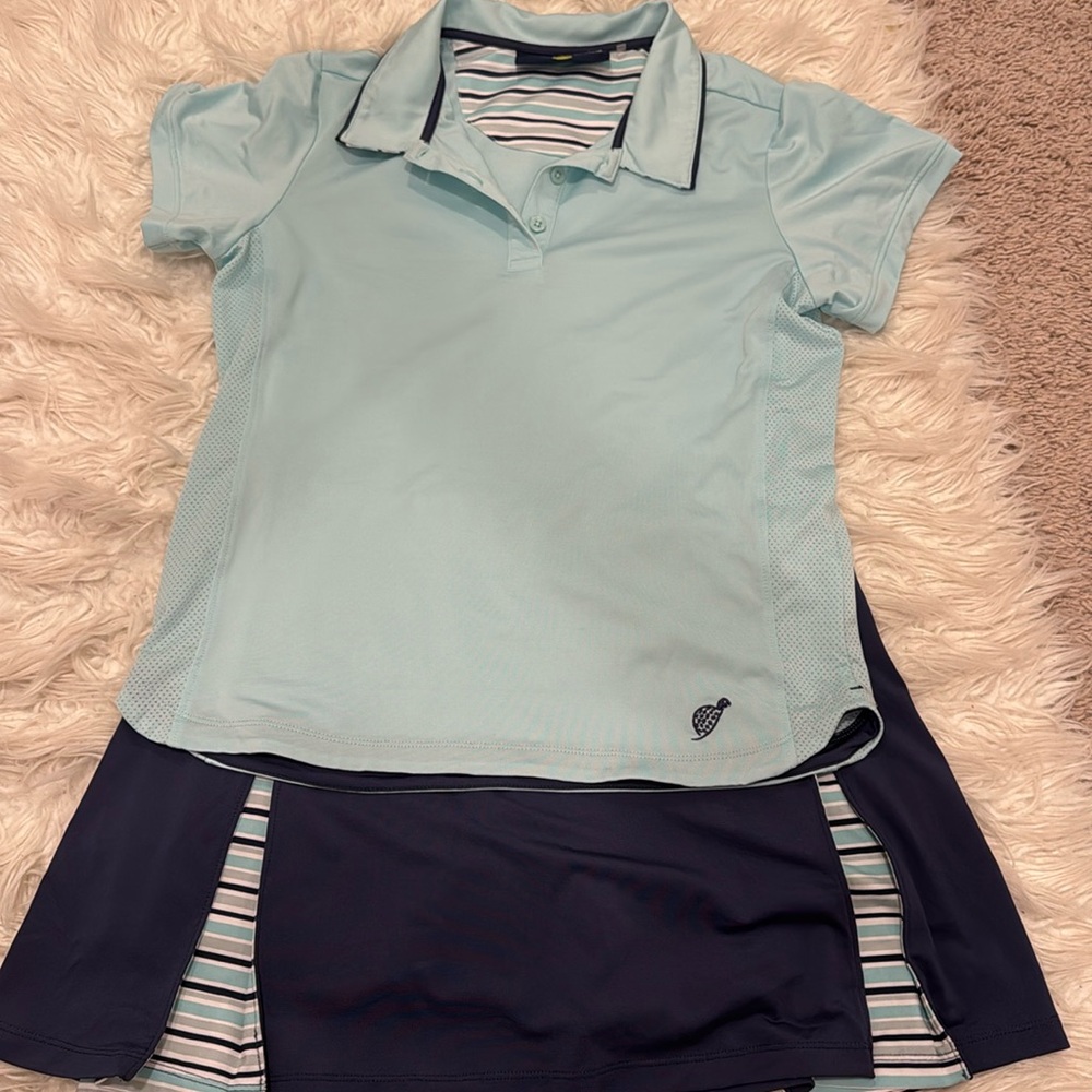 Turtles and Tees golf set, blue, youth XL 14-16